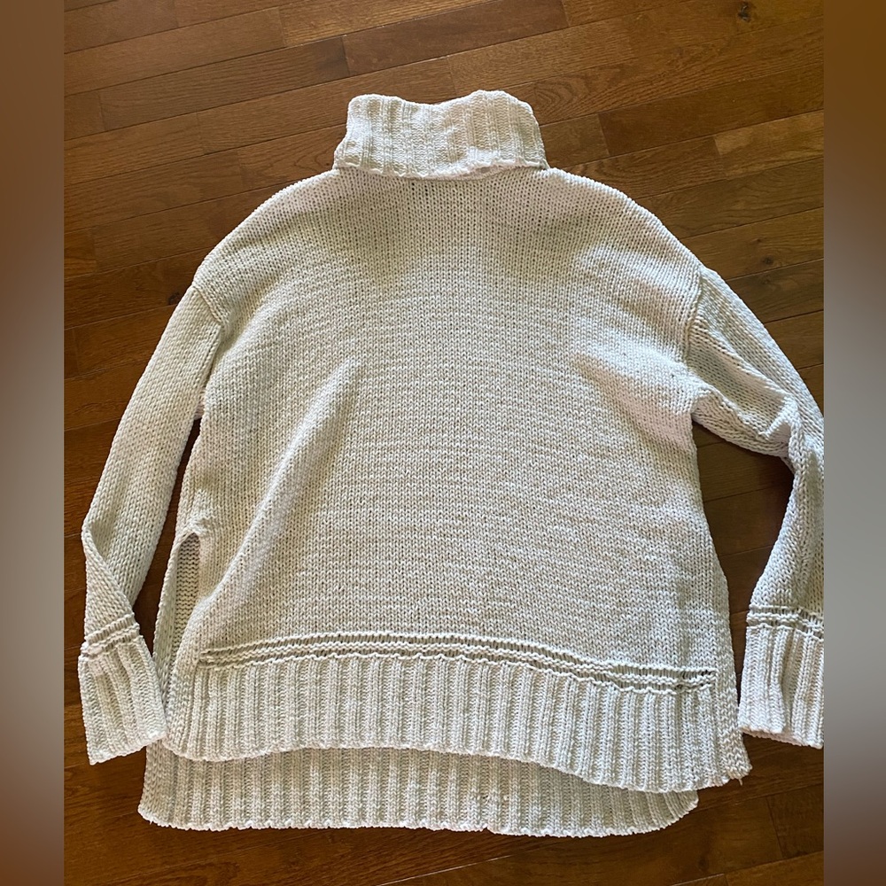 Aerie ivory side slit sweater size S
